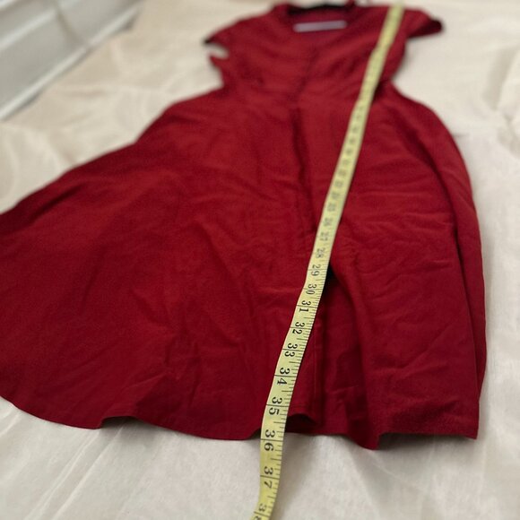 fit and flare midi red dress - Picture 6 of 9